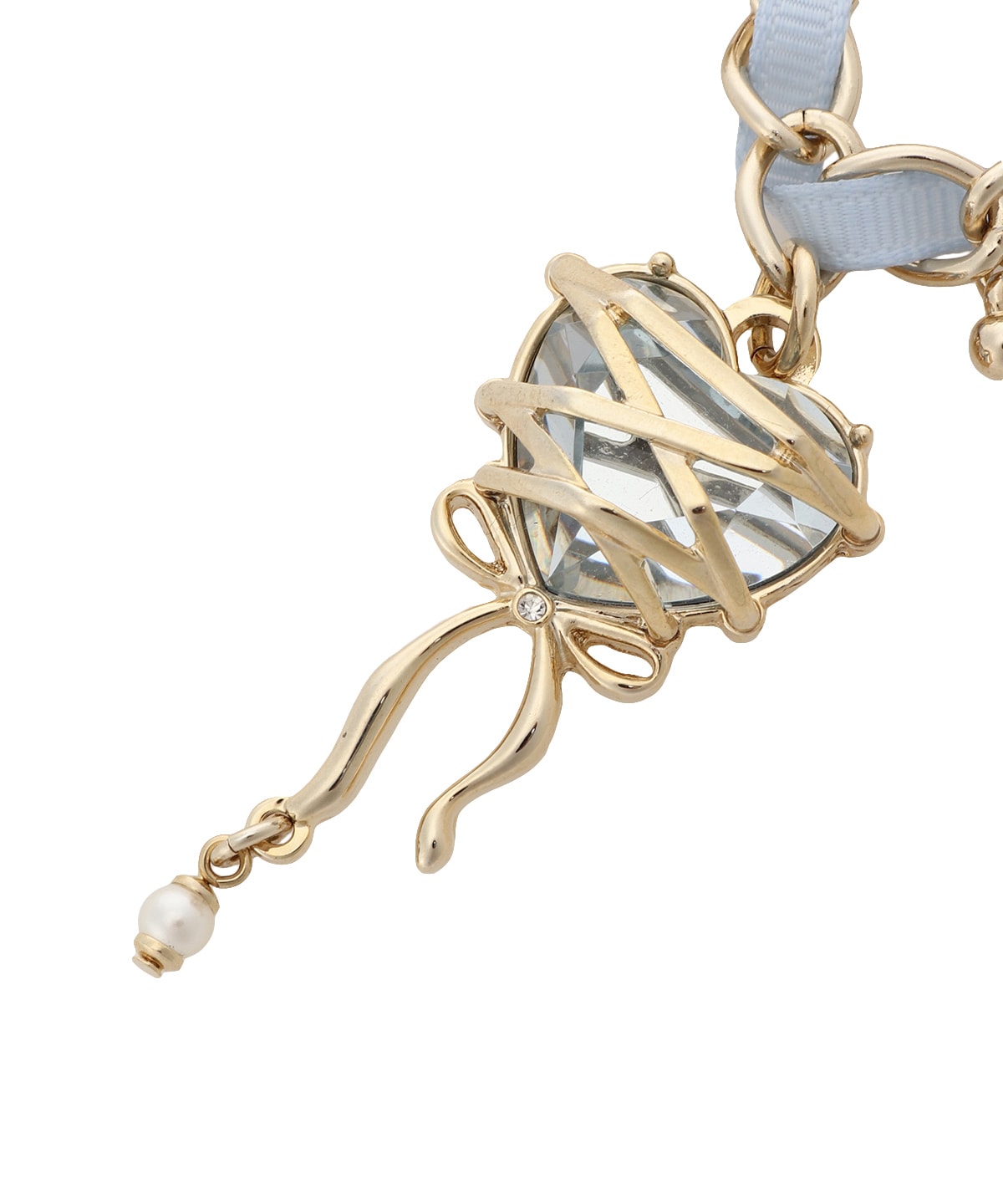 リボンハートバッグチャーム