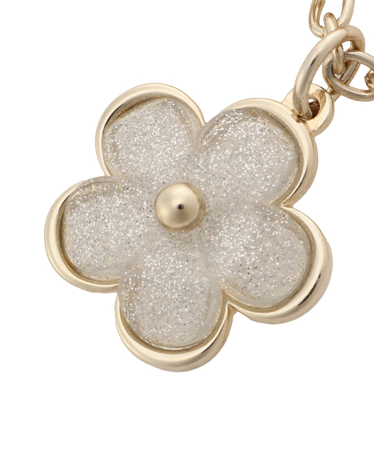 クリアラメフラワーバッグチャーム