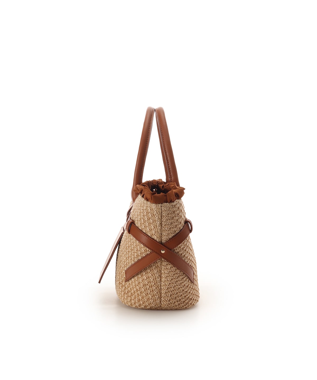 フロントポケットかごバッグ