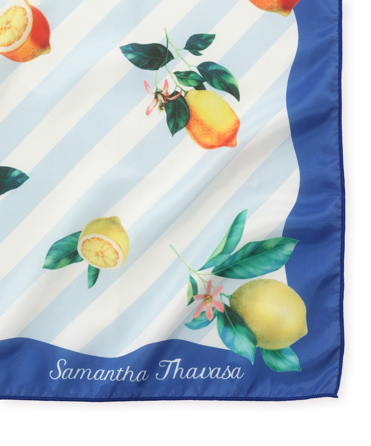 ストライプレモンモチーフ スカーフ