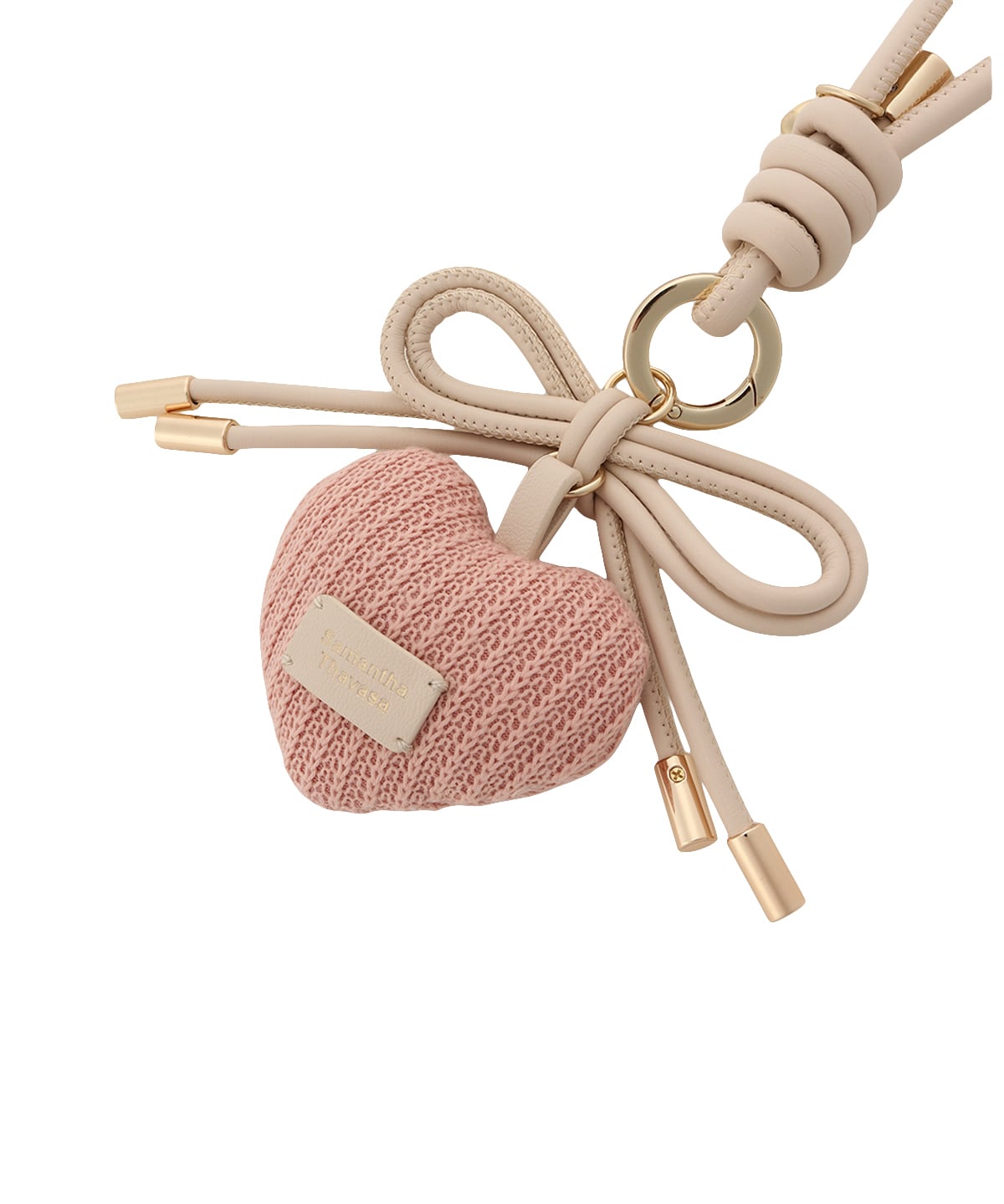 ハートモチーフリボンバッグチャーム