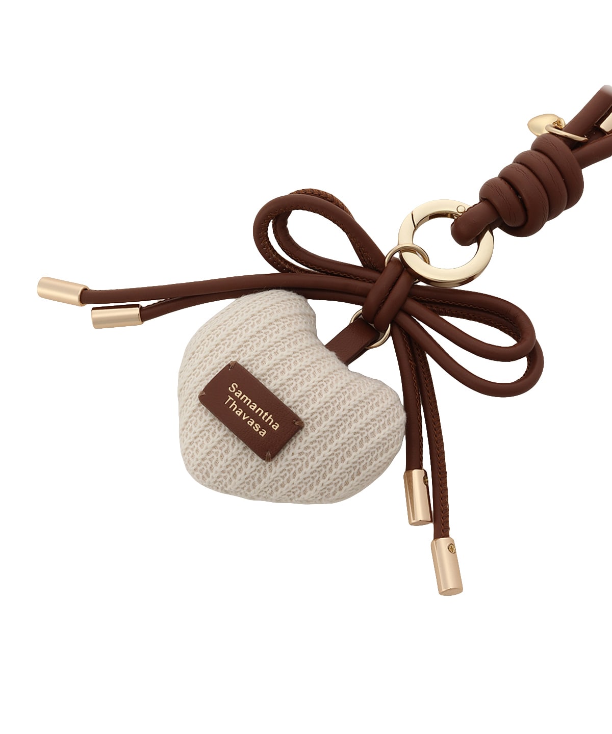 ハートモチーフリボンバッグチャーム