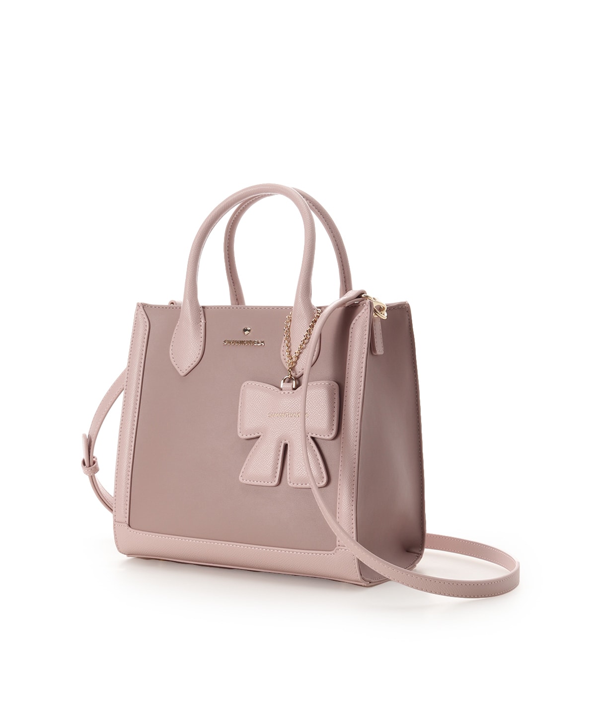 リボンチャーム付きスクエアバッグ