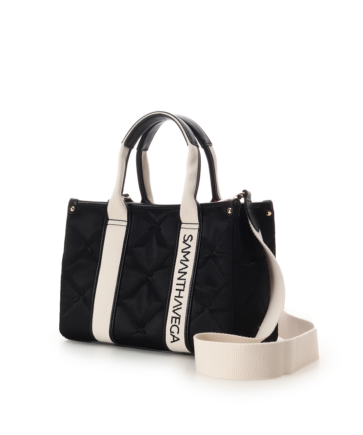 ロゴテープリボン　ハンドバッグ