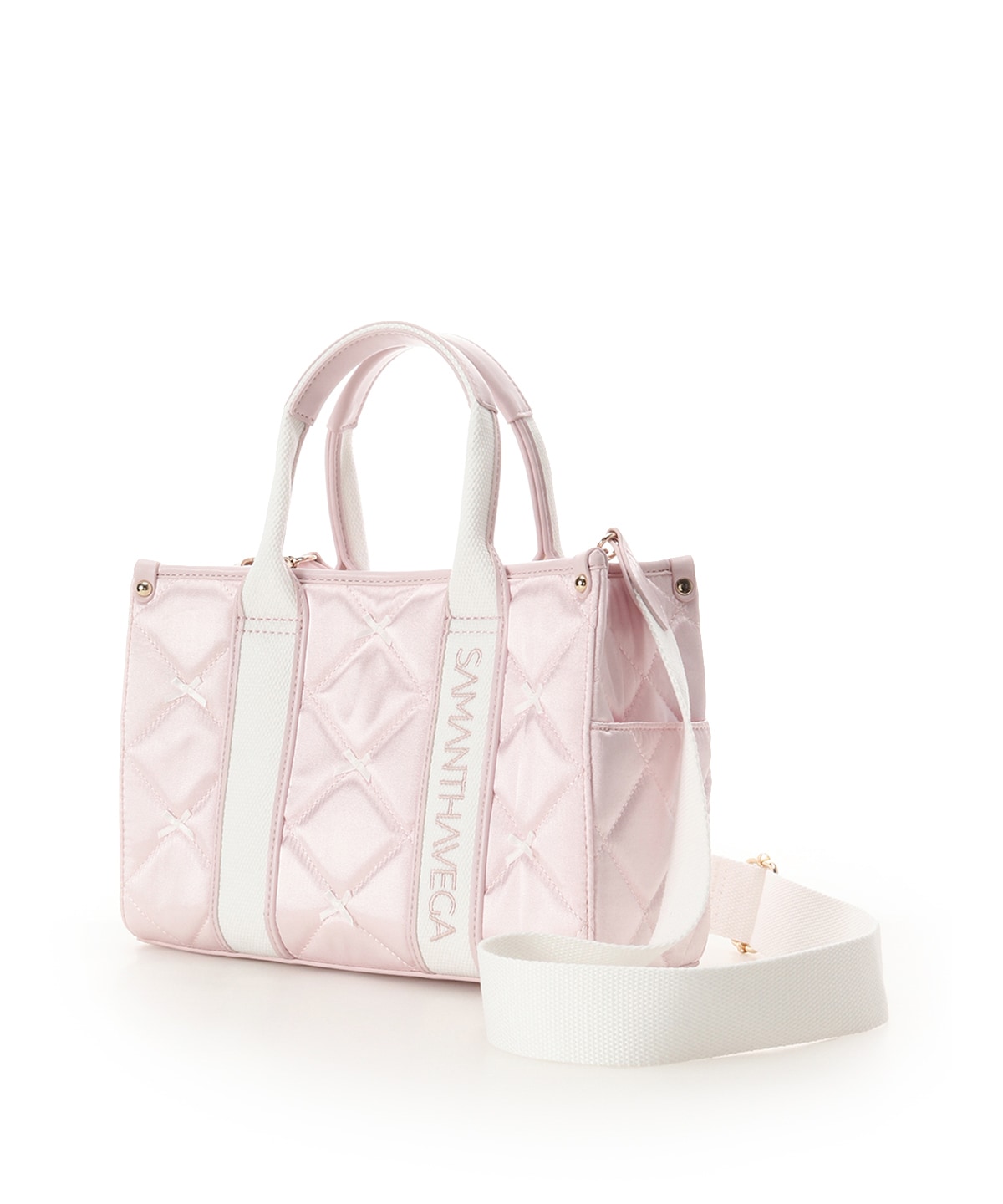 ロゴテープリボン　ハンドバッグ