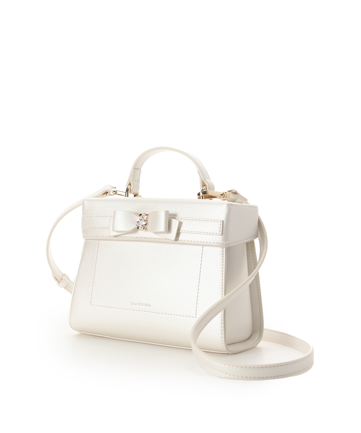 [Holiday Collection]パールカラージュエルリボンバニティバッグ