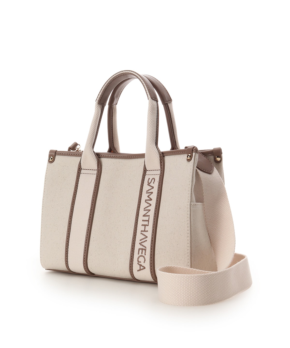 新色ロゴテープキャンバスハンドバッグ（小）