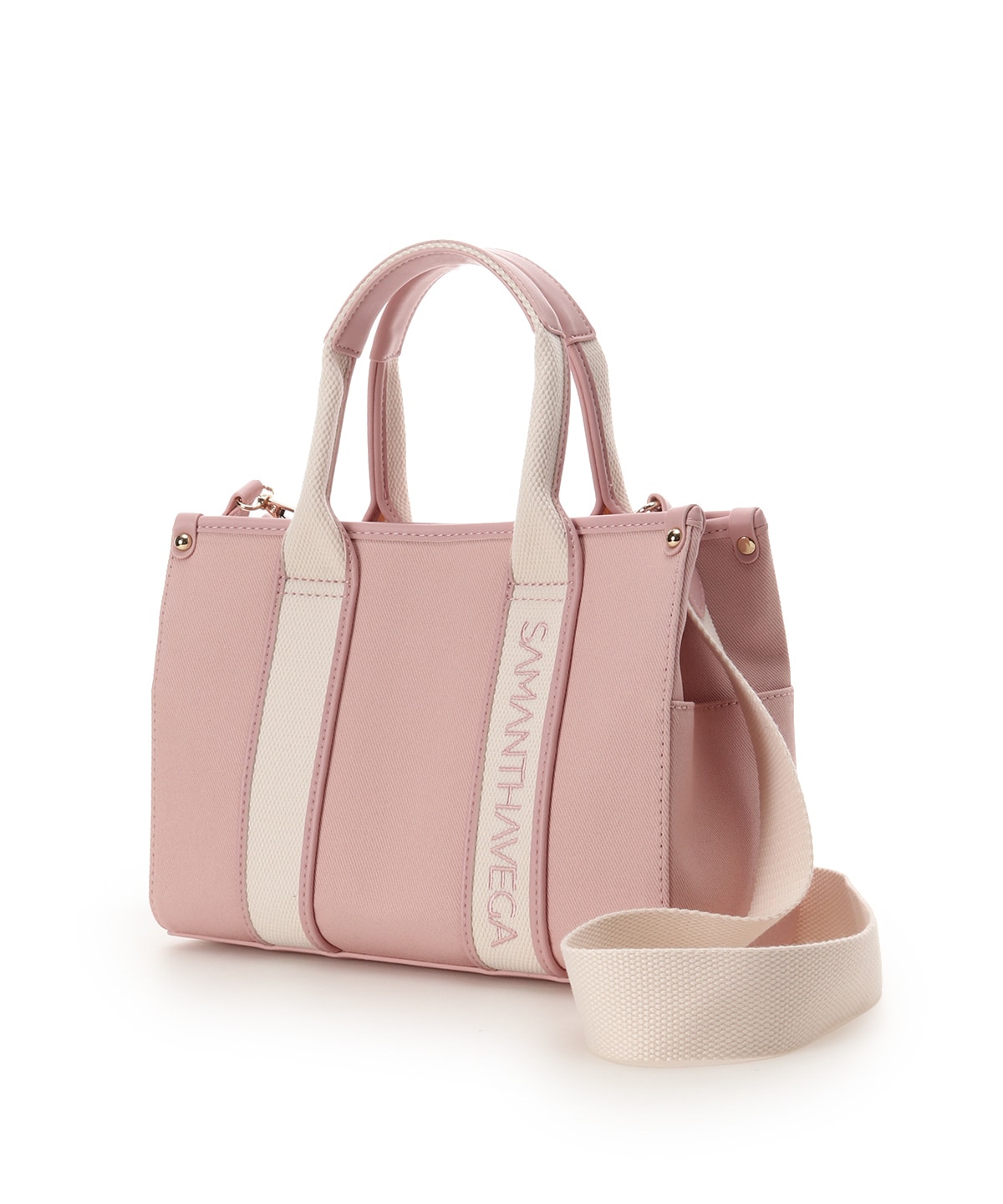 新色ロゴテープキャンバスハンドバッグ（小）