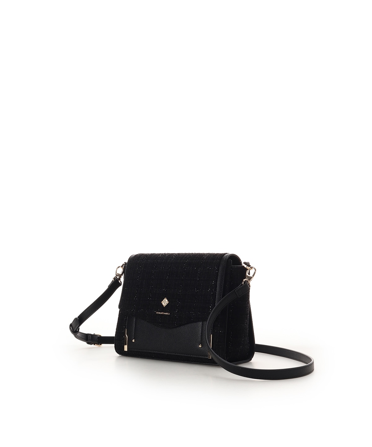 新色ツイードダイヤカットショルダーバッグ