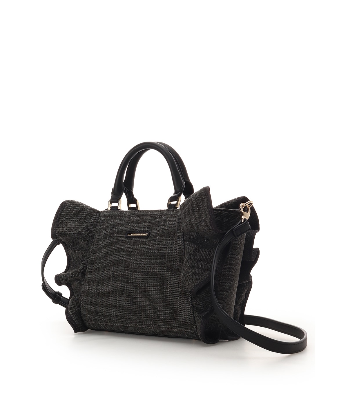 ラメフリルハンドバッグ