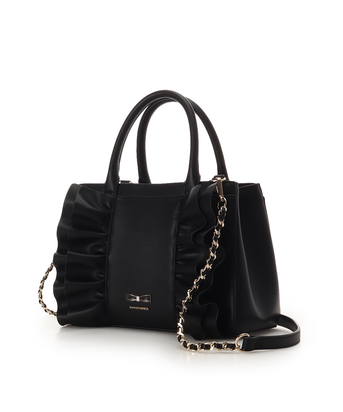 フリルリボンハンドバッグ