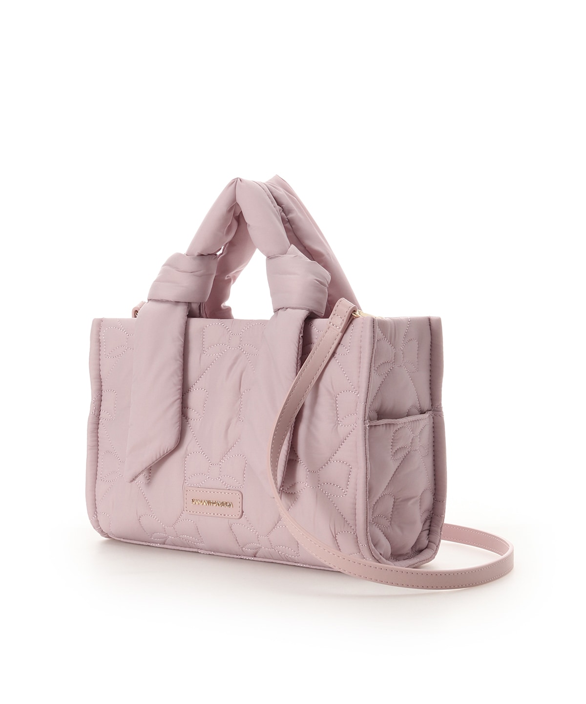 リボンキルティングハンドバッグ