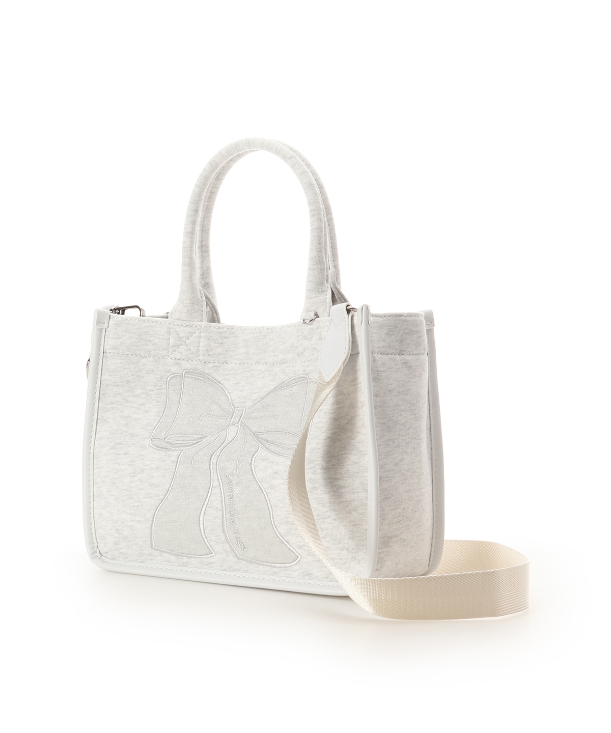 リボン刺繍ハンドバッグ