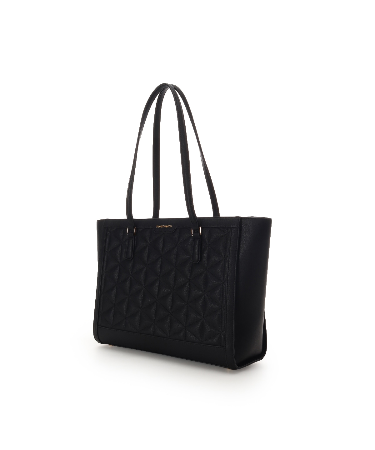 キルティングフェイクレザートートバッグ