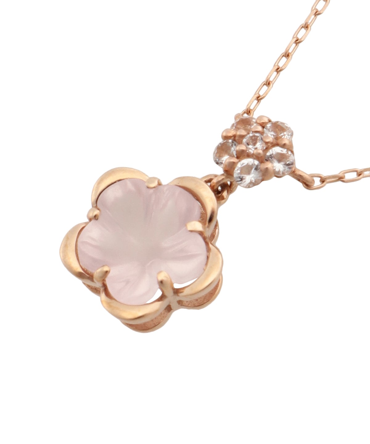 「オンライン限定」K10PG カラフルフラワー ネックレス