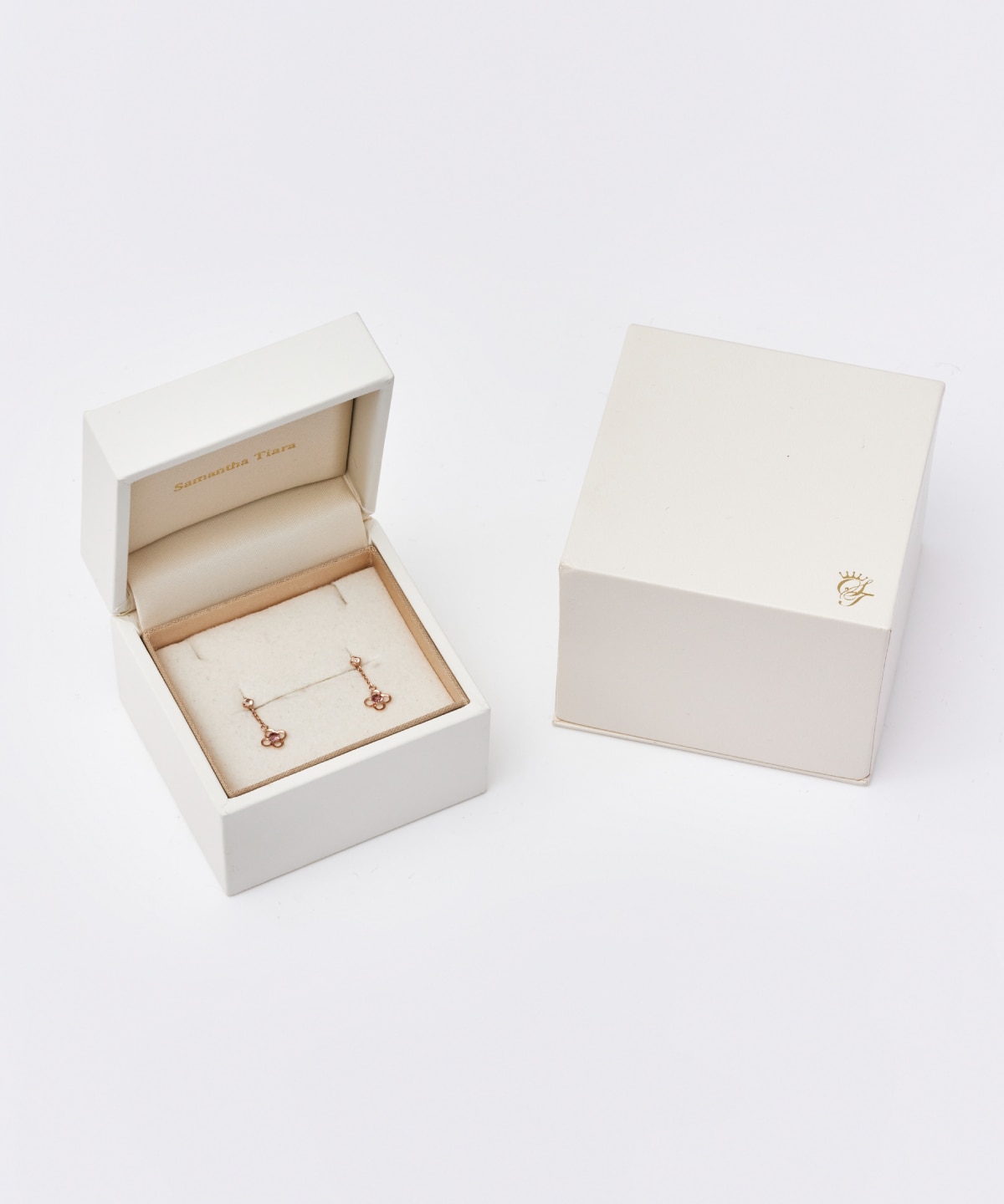 K10PG フラワーイヤリング≪10月 誕生石≫