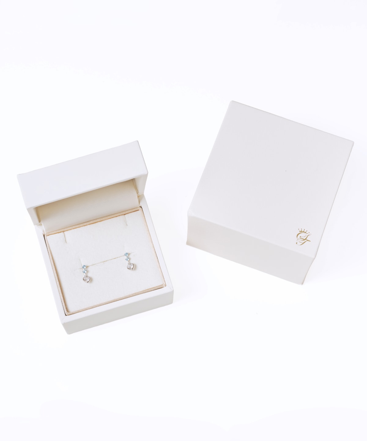 K10 WG ハートピアス≪11月 誕生石≫