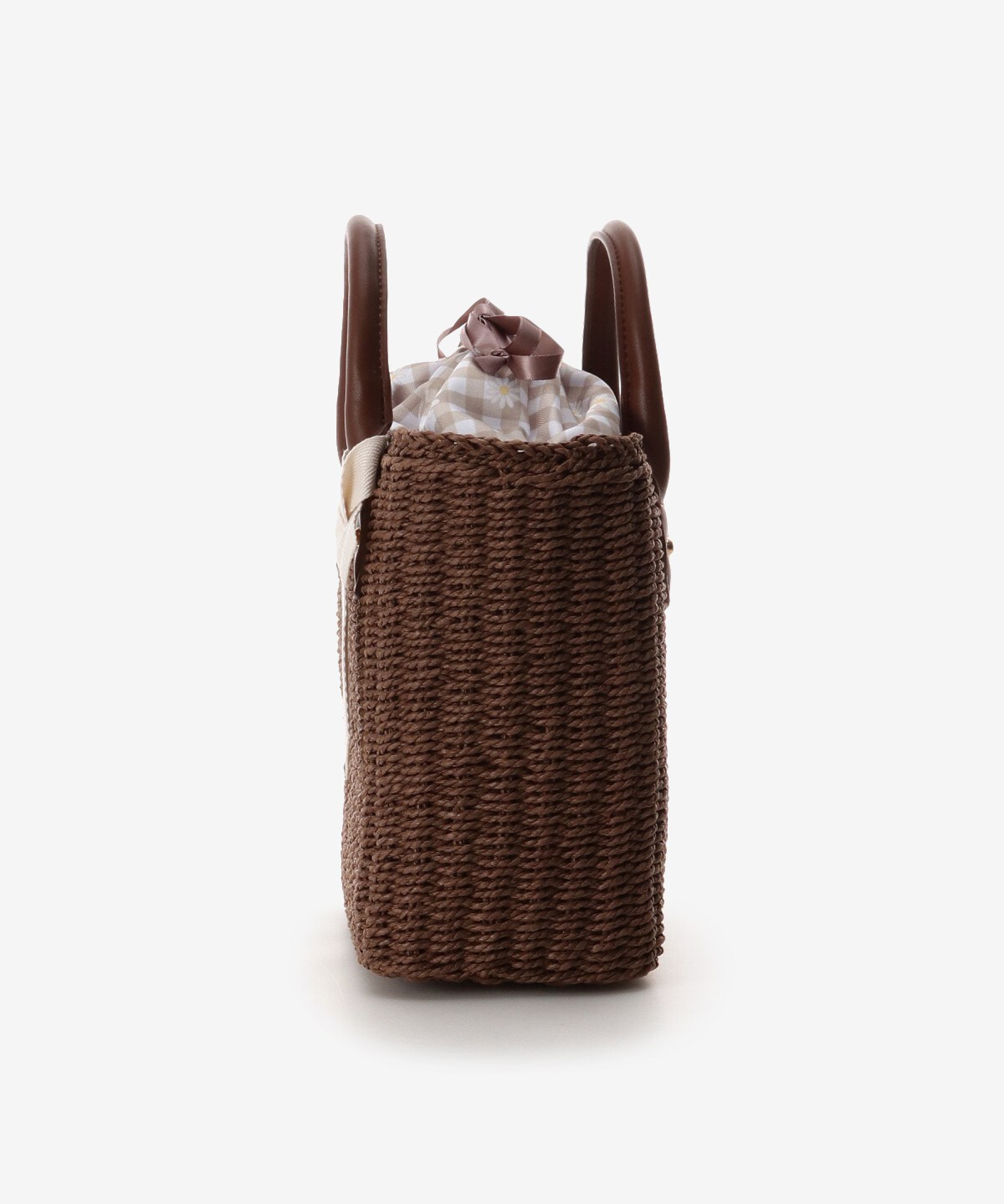 ギンガムチェックかごバッグ Free ブラウン Samantha Thavasa Petit Choiceサマンサタバサ グループ 公式オンラインショップ