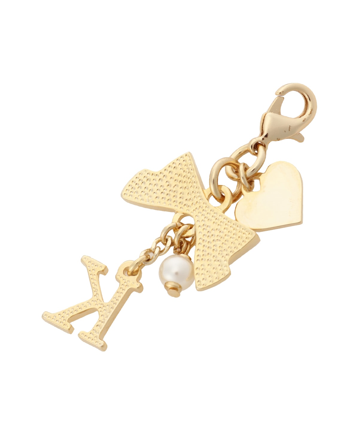 リボンイニシャルファスナーチャーム(K)