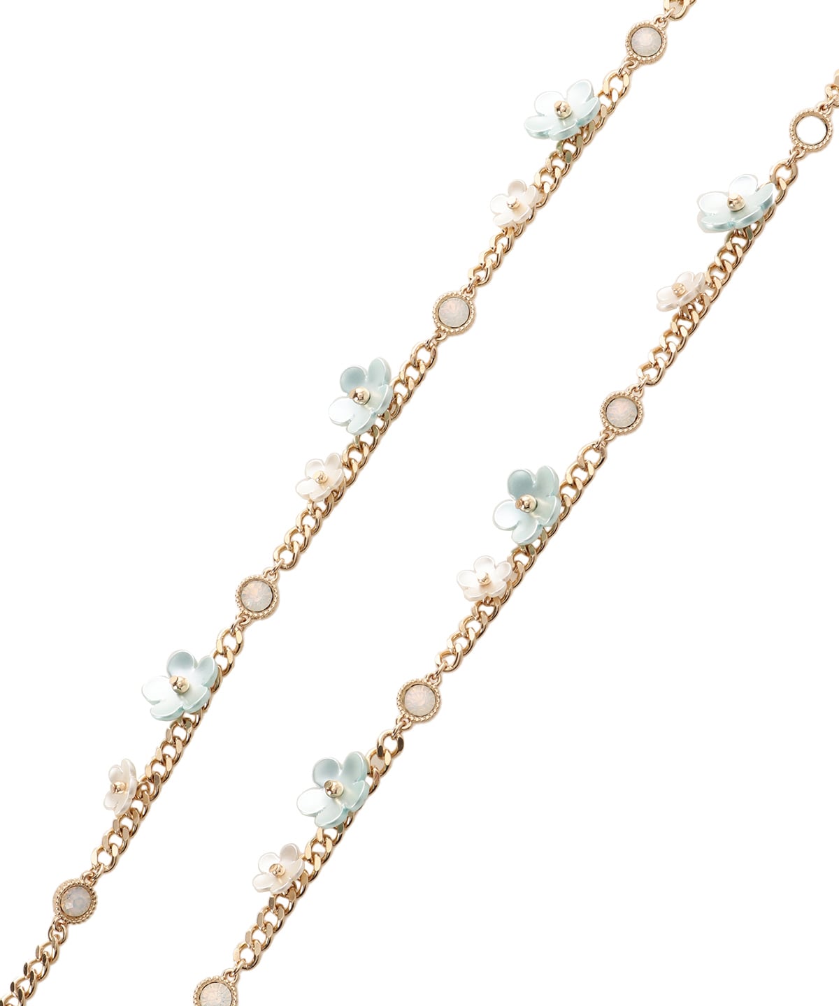 フラワーモチーフロングチェーン