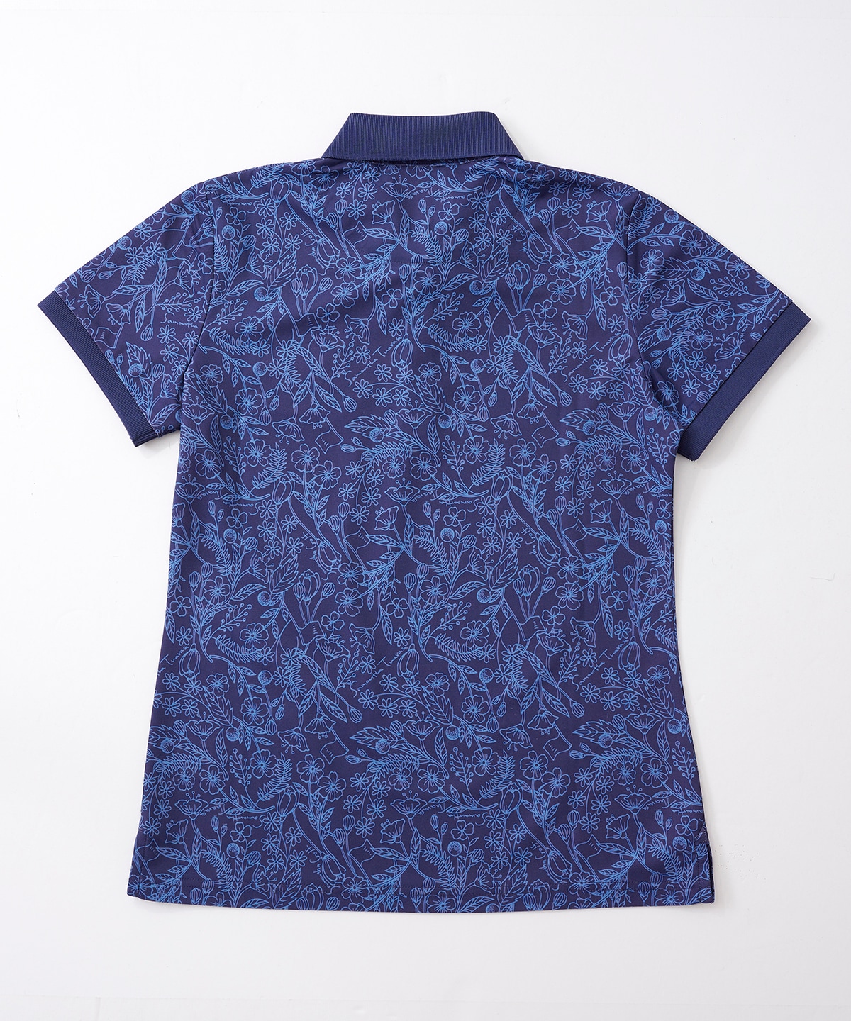 花柄総柄ポロシャツ