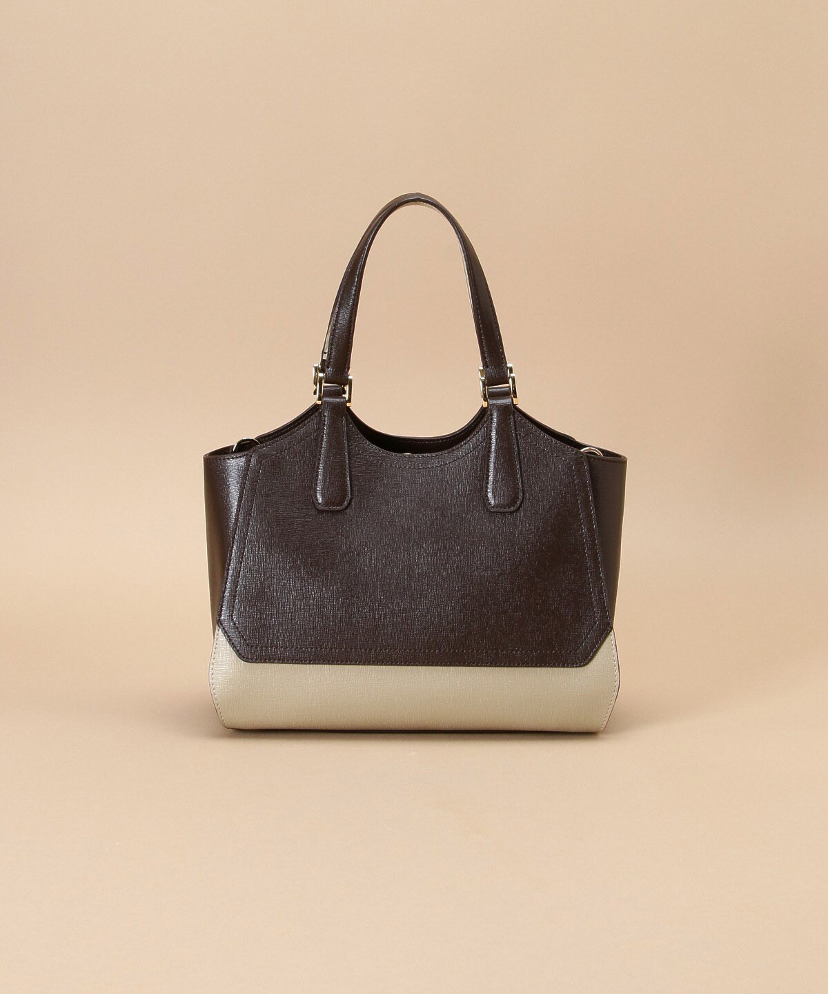 バイカラーイタリアンスプレットレザートートバッグ 小サイズ Free ダークブラウン Samantha Thavasaサマンサタバサ公式オンラインショップ