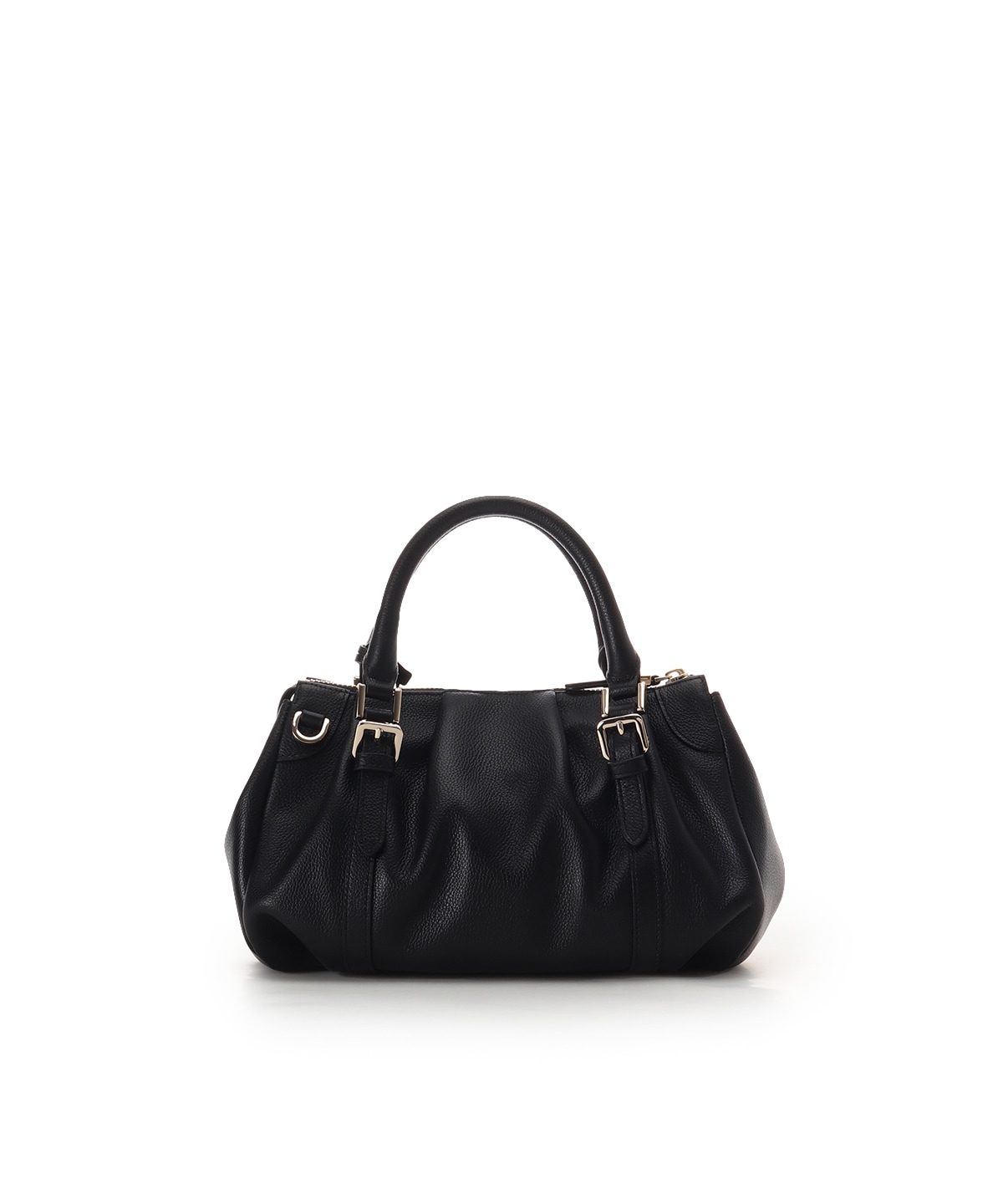 タックデザインソフトレザーハンドバッグ