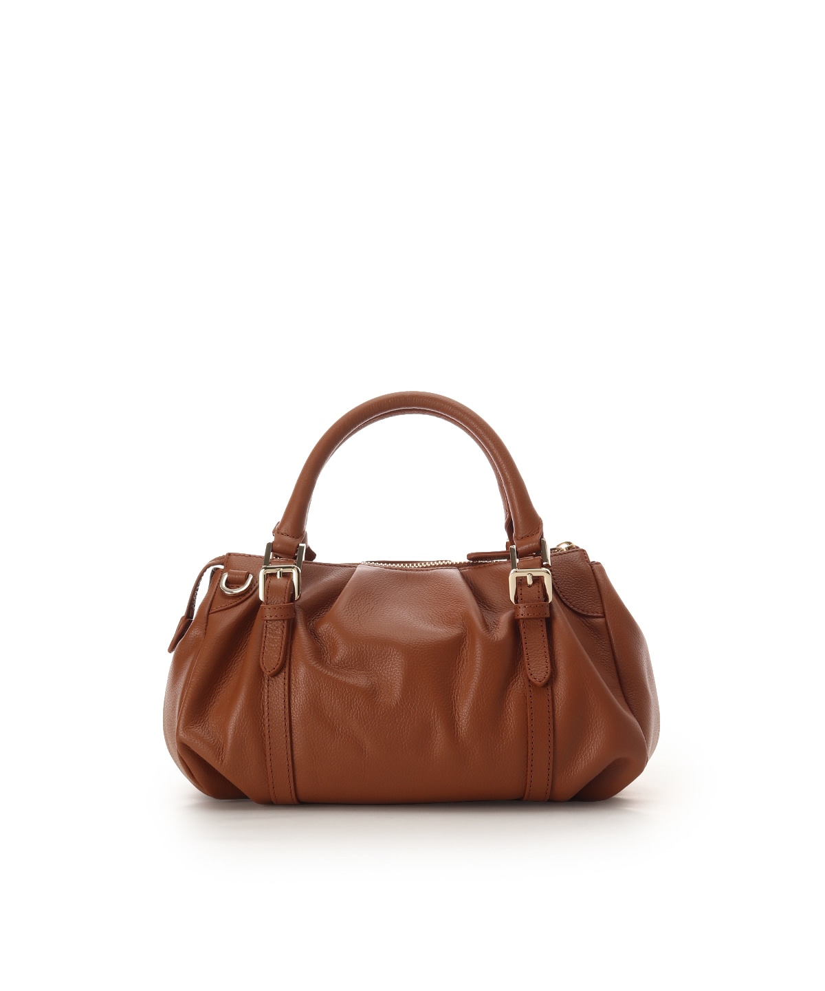 タックデザインソフトレザーハンドバッグ