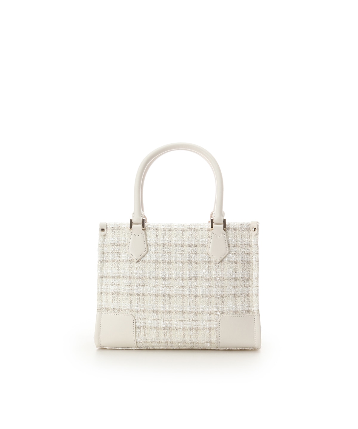 [Holiday Collection]ファンシーツイード スクエアハンドバッグ