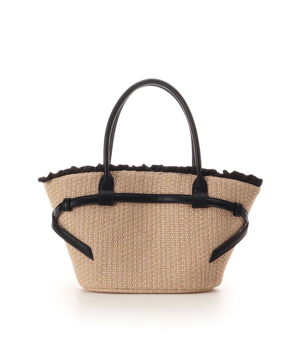 フロントポケットかごバッグ