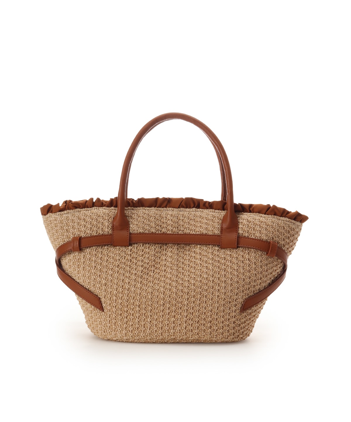 フロントポケットかごバッグ