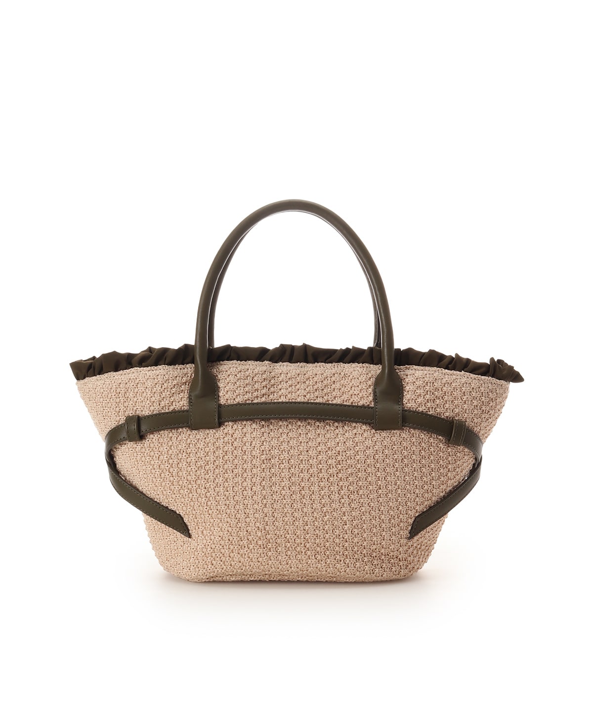 フロントポケットかごバッグ