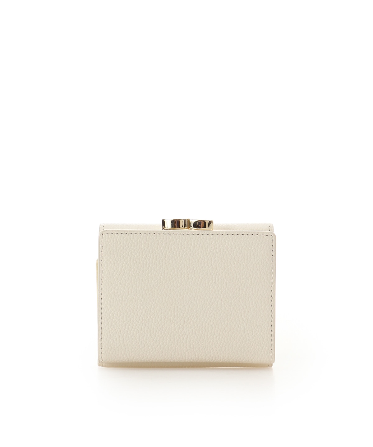 バイカラーリボンモチーフ口金折財布