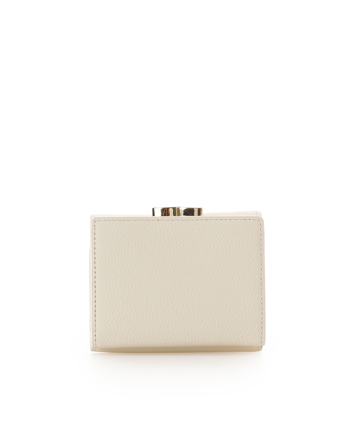 バイカラーリボンモチーフ口金折財布