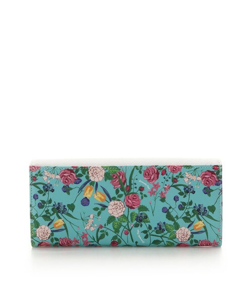 花柄ビジューリボン付きフラップ長財布 Free ミント Samanthavegaサマンサタバサグループ 公式オンラインショップ