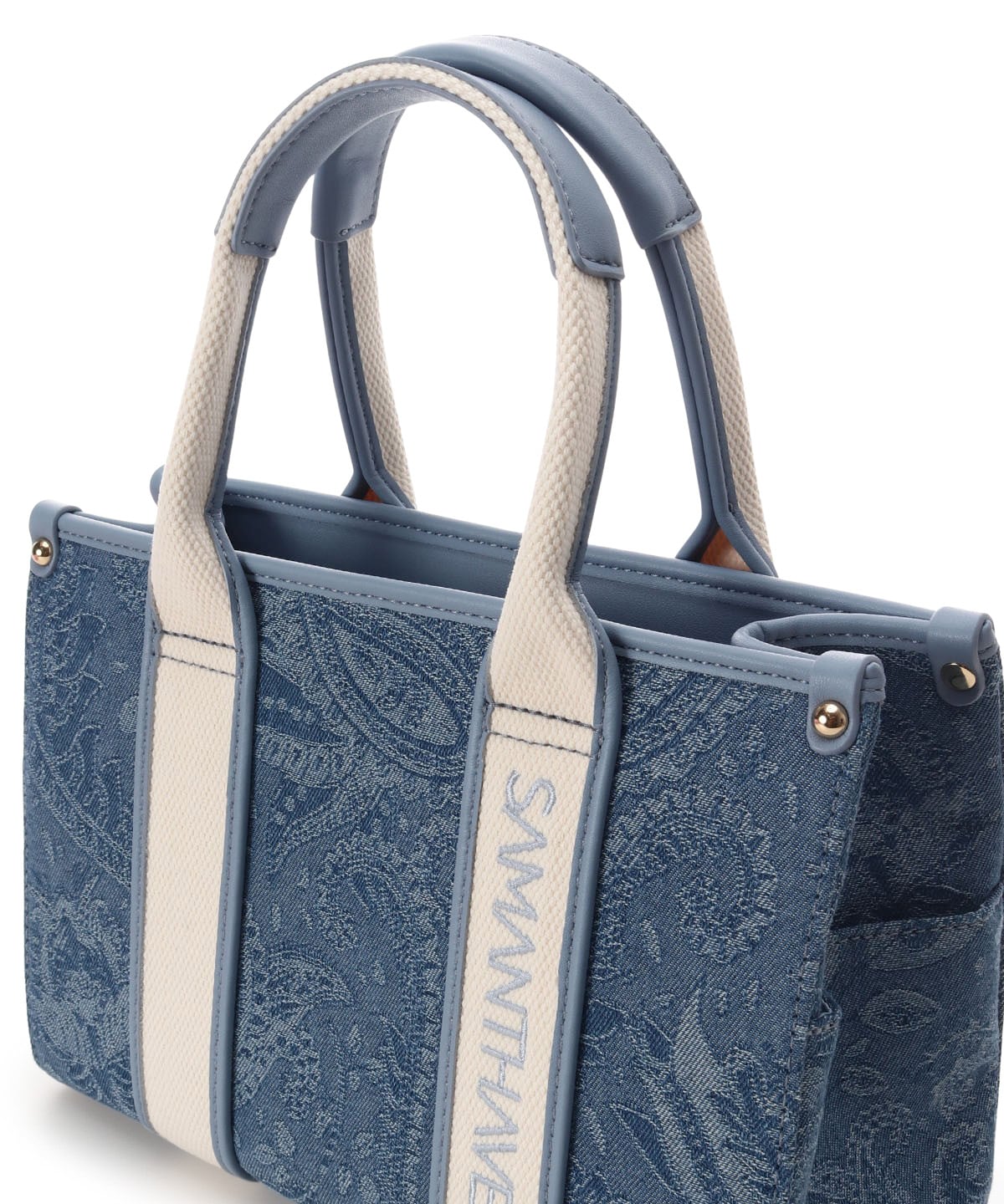 ロゴテープジャガード調トートバッグ（小）