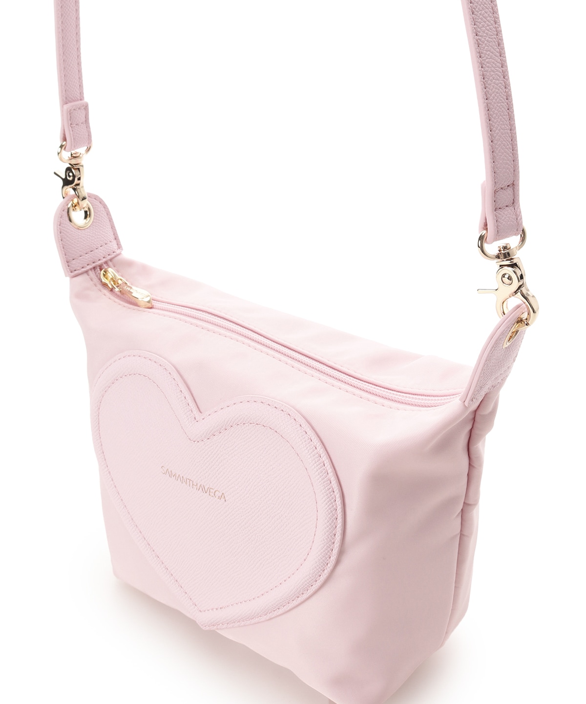 フロントハートナイロンショルダーバッグ