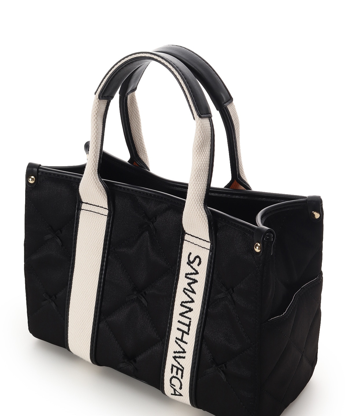 ロゴテープリボン　ハンドバッグ