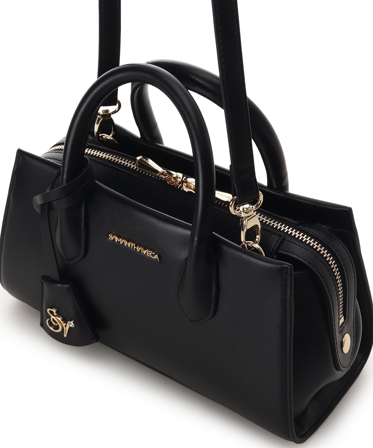 ロゴ金具ショルダーバッグ