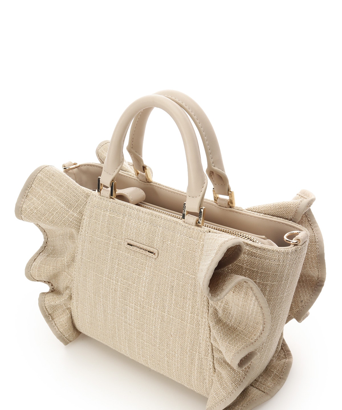 ラメフリルハンドバッグ