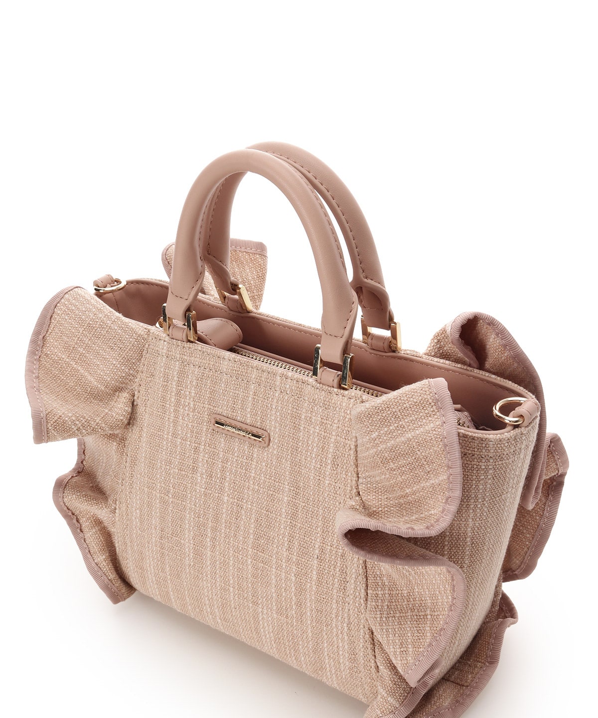 ラメフリルハンドバッグ