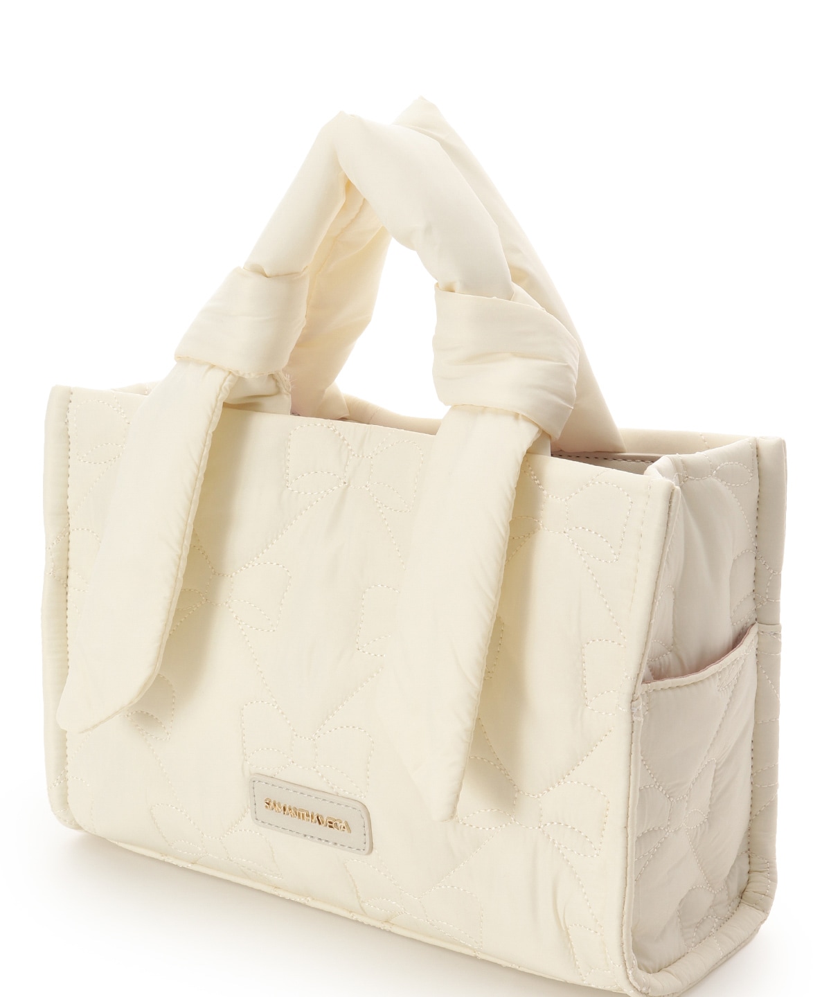 リボンキルティングハンドバッグ