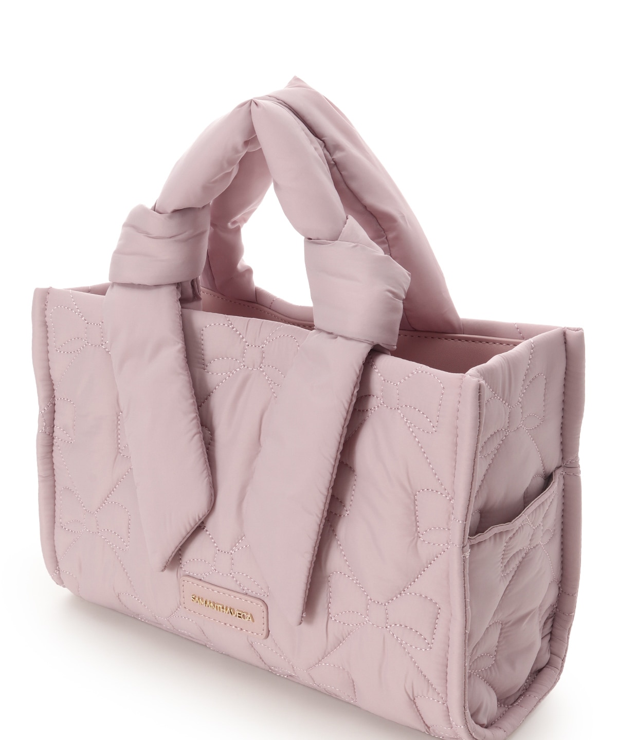 リボンキルティングハンドバッグ