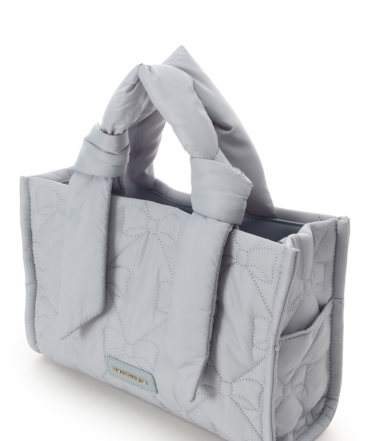 リボンキルティングハンドバッグ