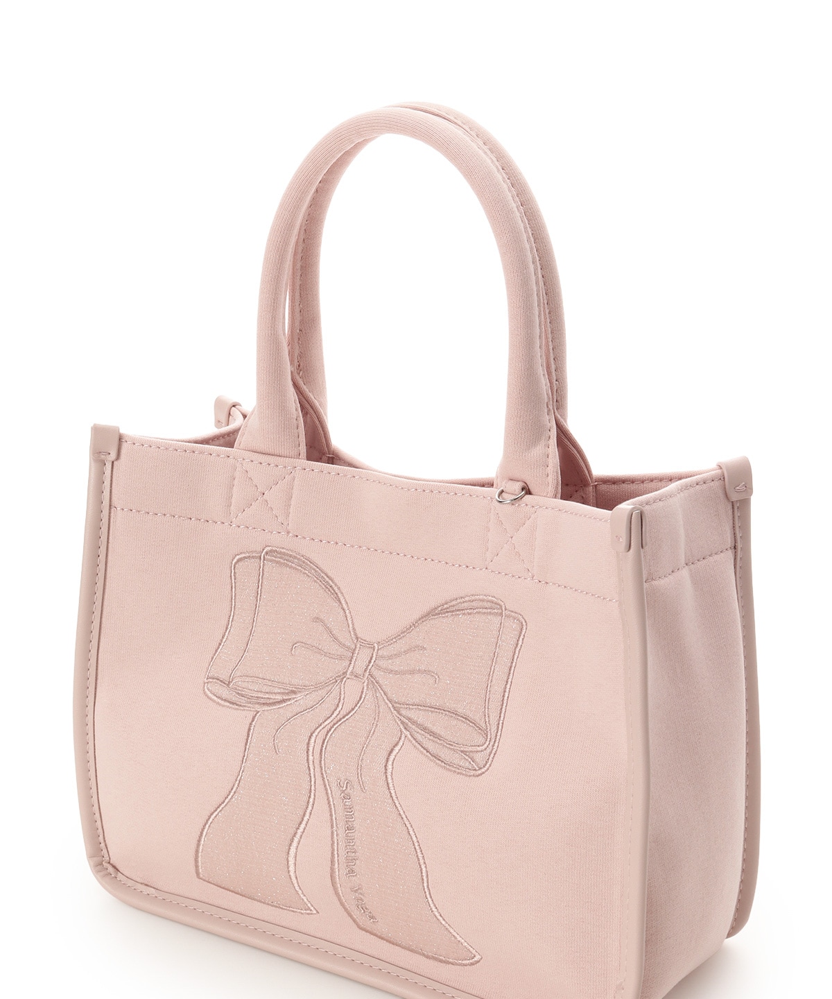 リボン刺繍ハンドバッグ