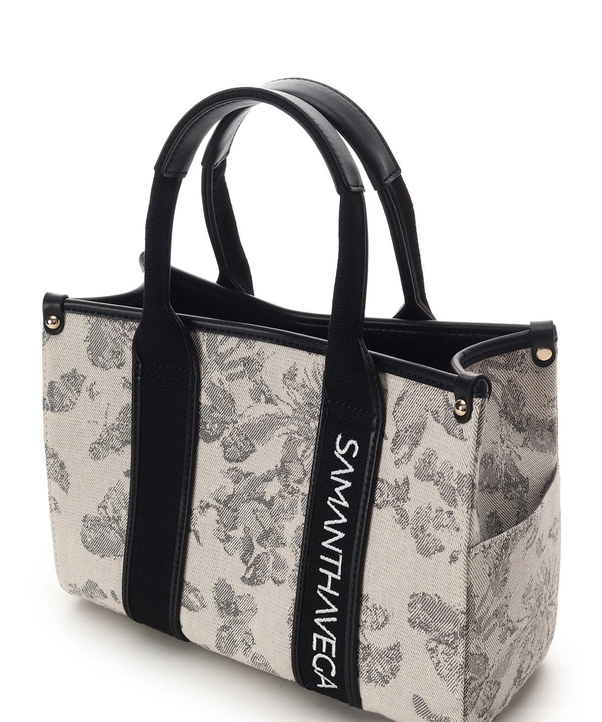 ロゴテープジャガード調トートバッグ（小）