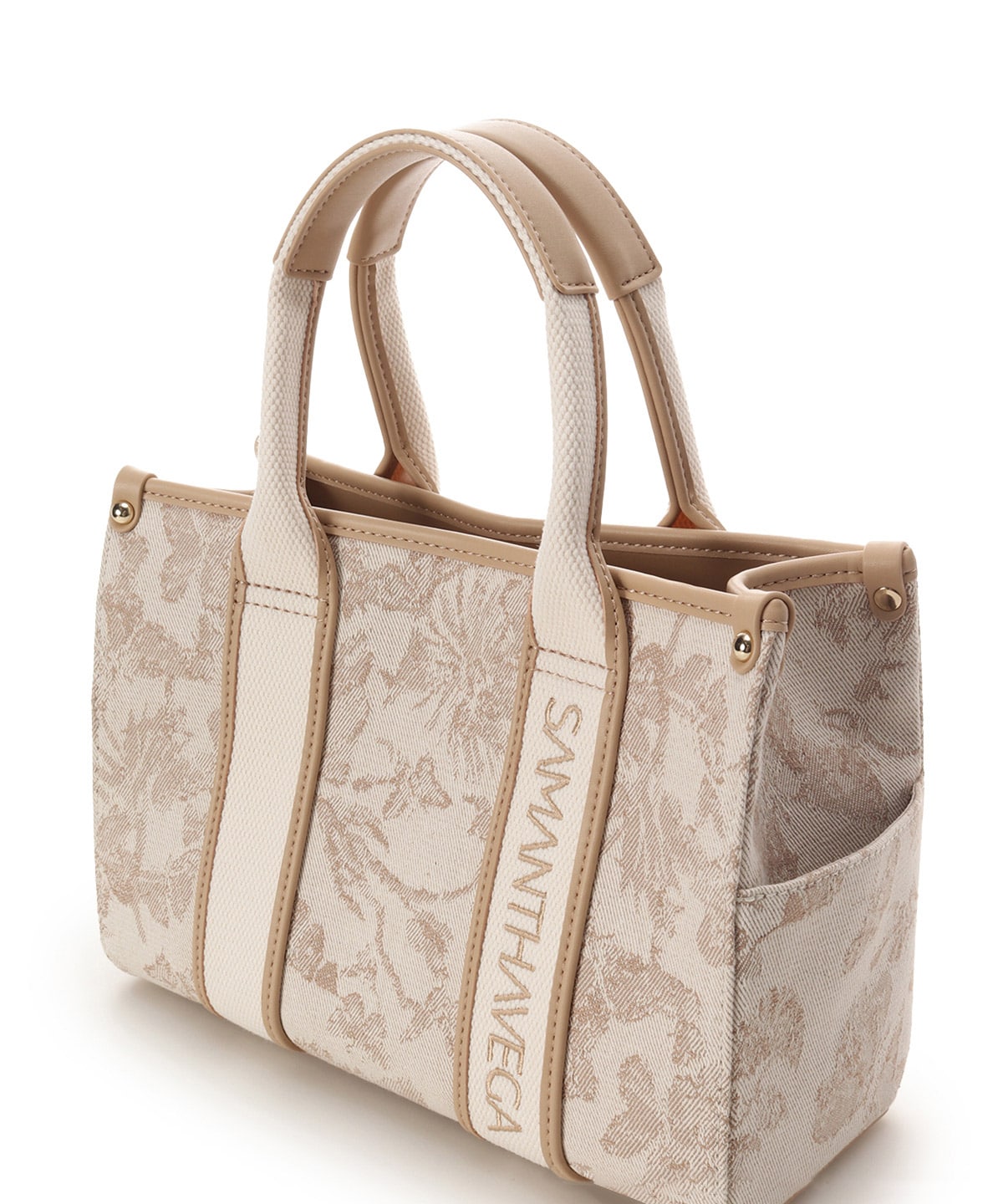 ロゴテープジャガード調トートバッグ（小）