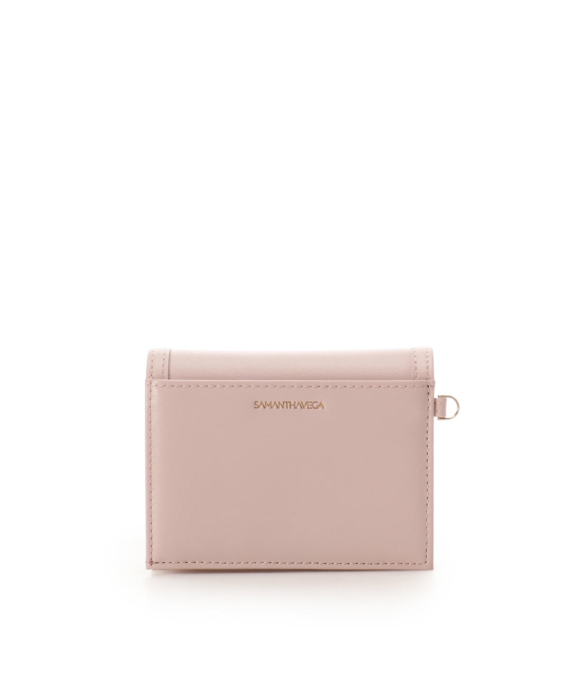 ロゴ金具折財布