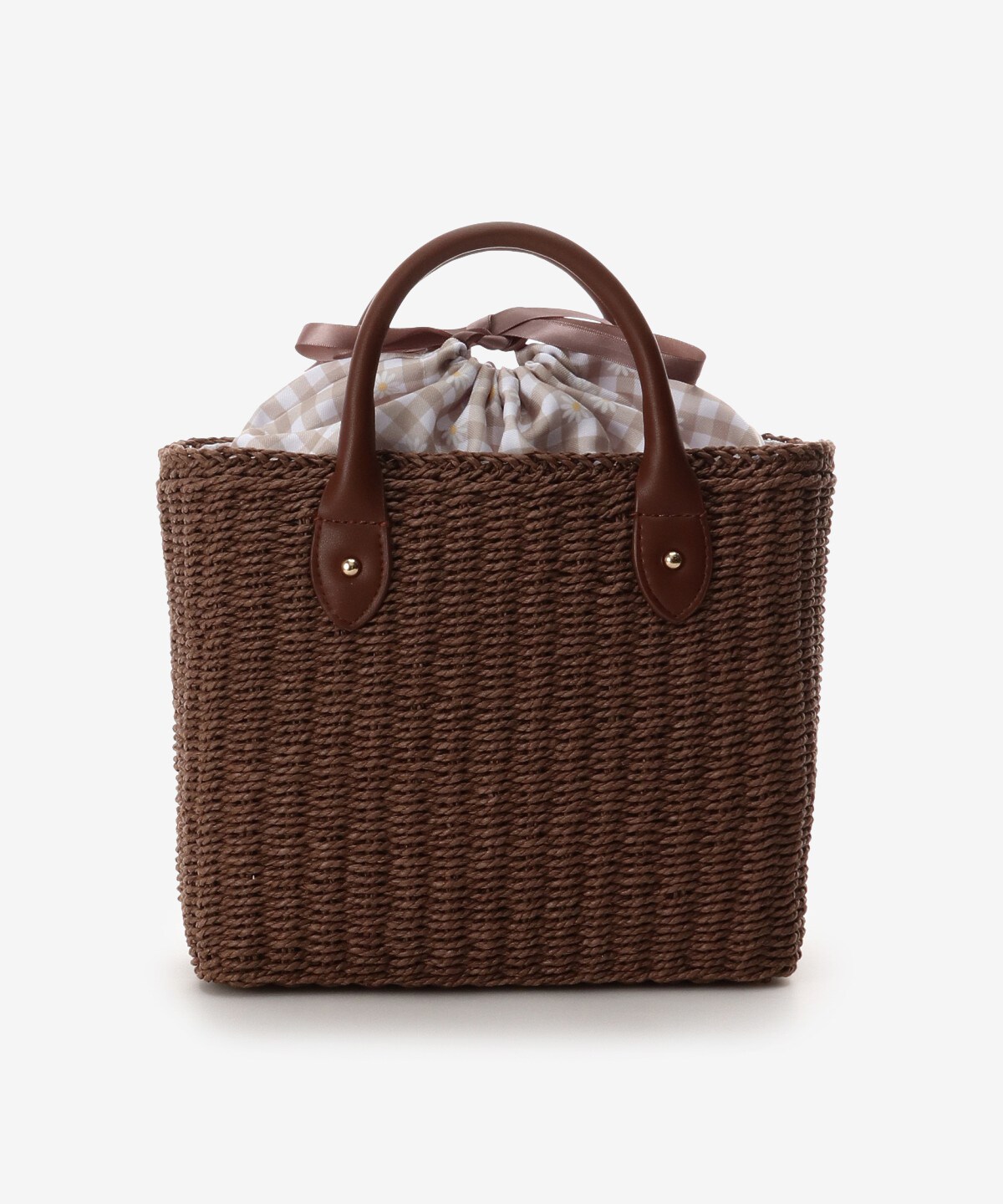 ギンガムチェックかごバッグ Free ブラウン Samantha Thavasa Petit Choiceサマンサタバサ グループ 公式オンラインショップ
