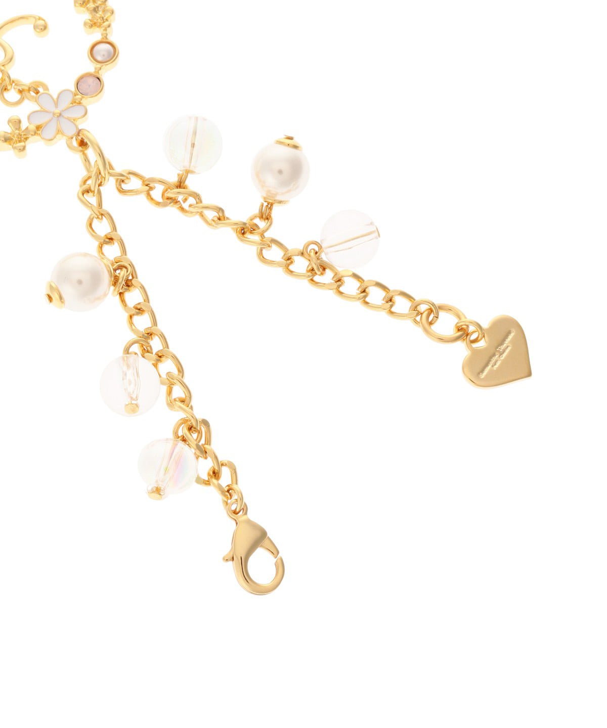 フラワーイニシャル バッグチャーム Y